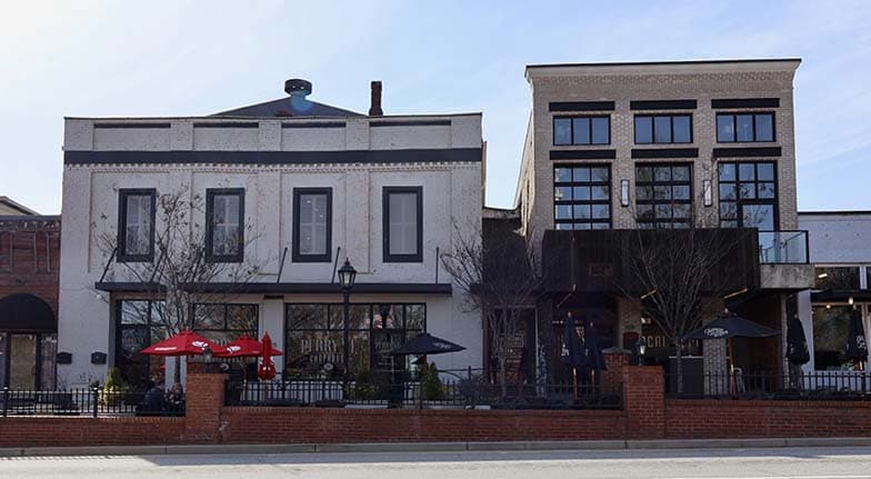 Exterior of office building